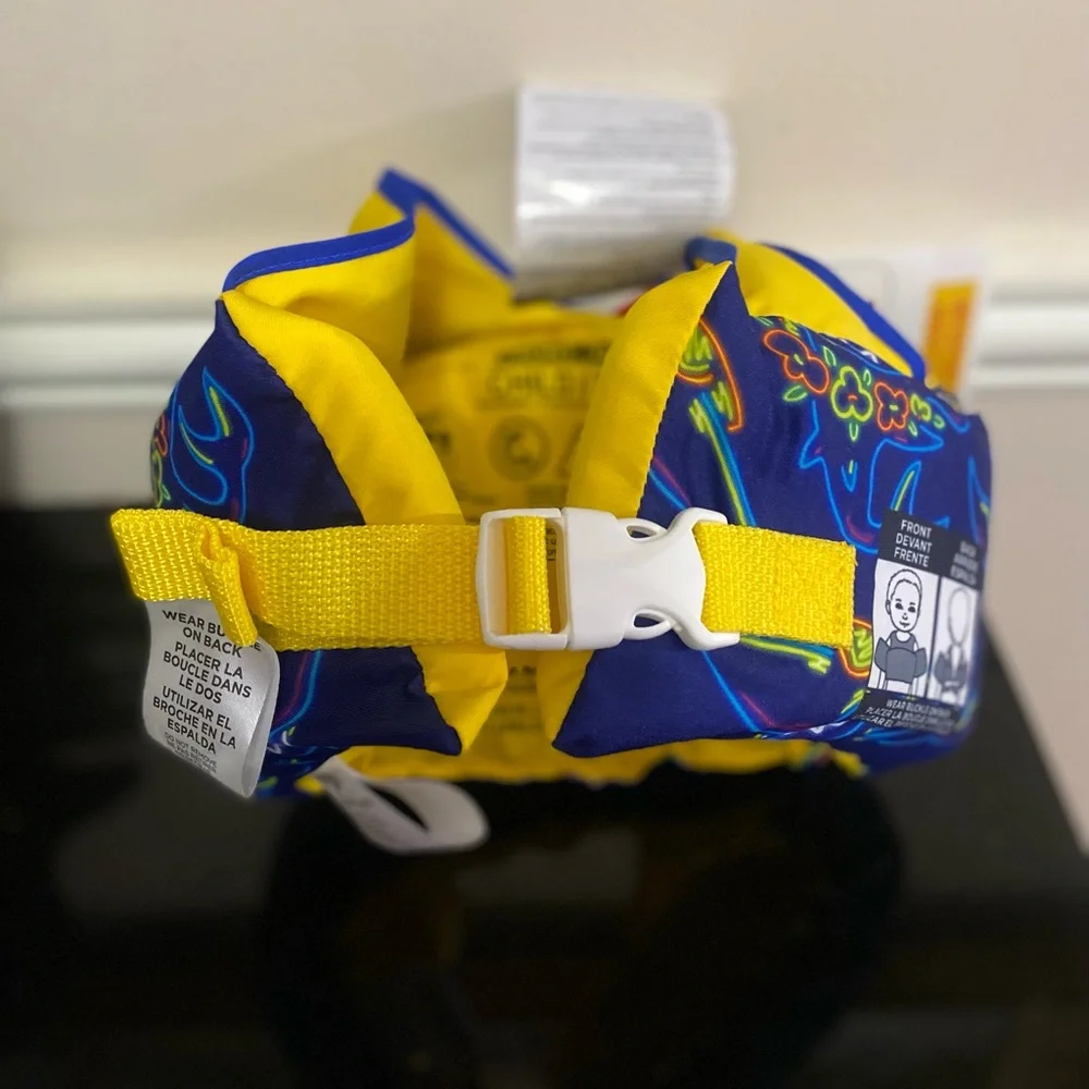 Kids Yellow & Blue Swim Vest with Safety Buckle